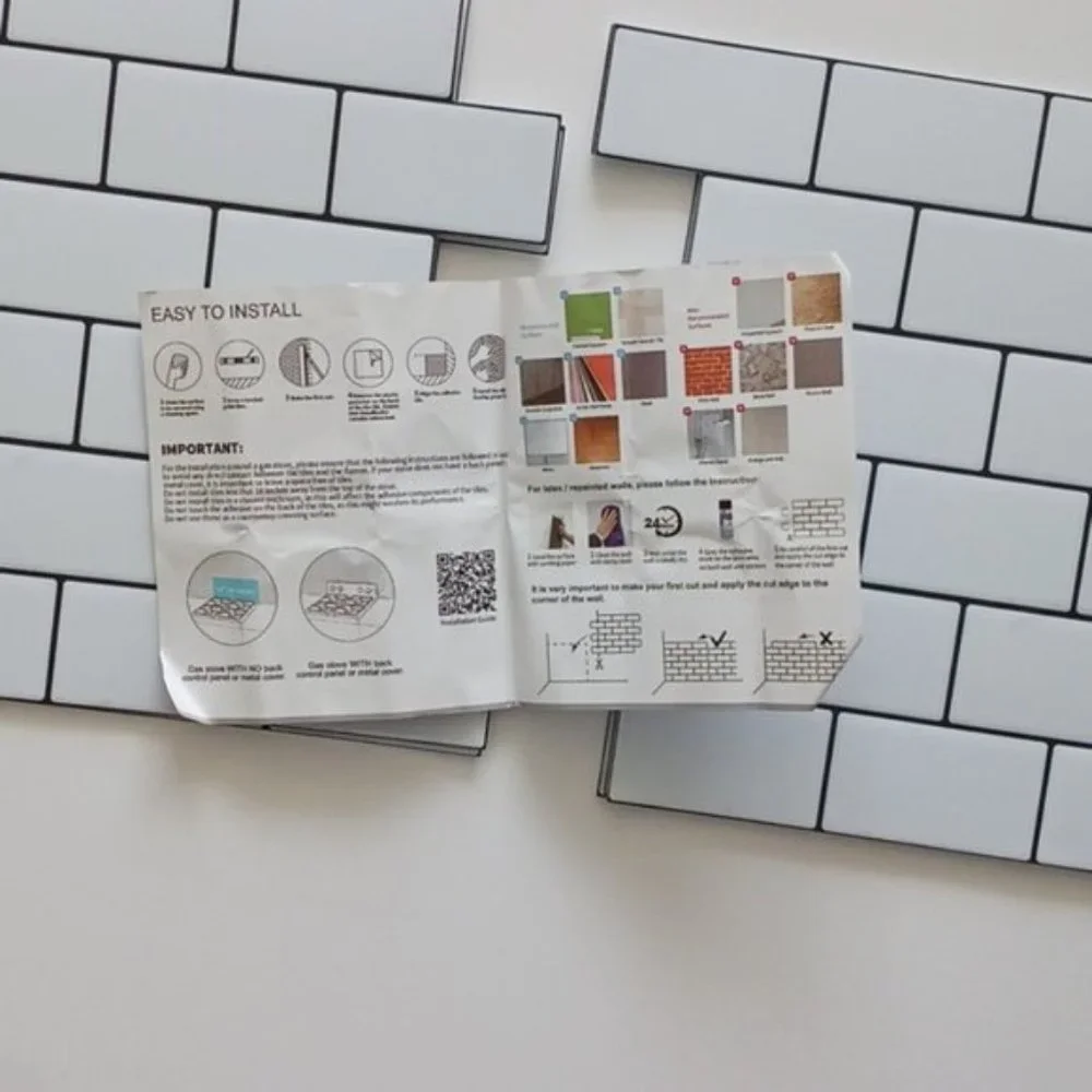 Art3d 10 Thickened Subway Tiles Peel and Stick Backsplash for Kitchen White